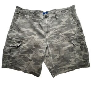 Mens 42 Green Camo Cargo Shorts Stretch Utility Gorpcore Outdoor Workwear